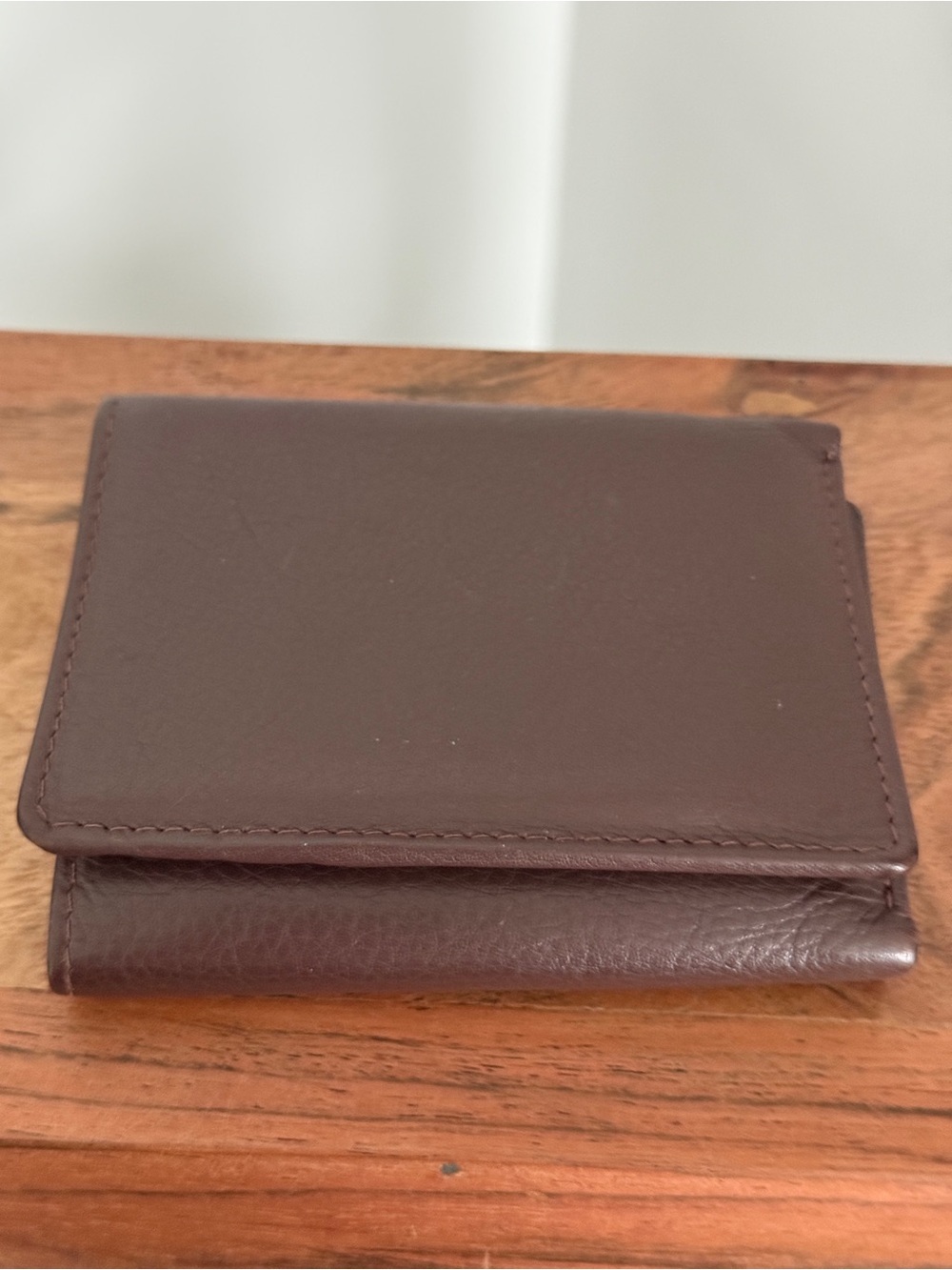 Slim Leather Card Holder Wallet - Brown